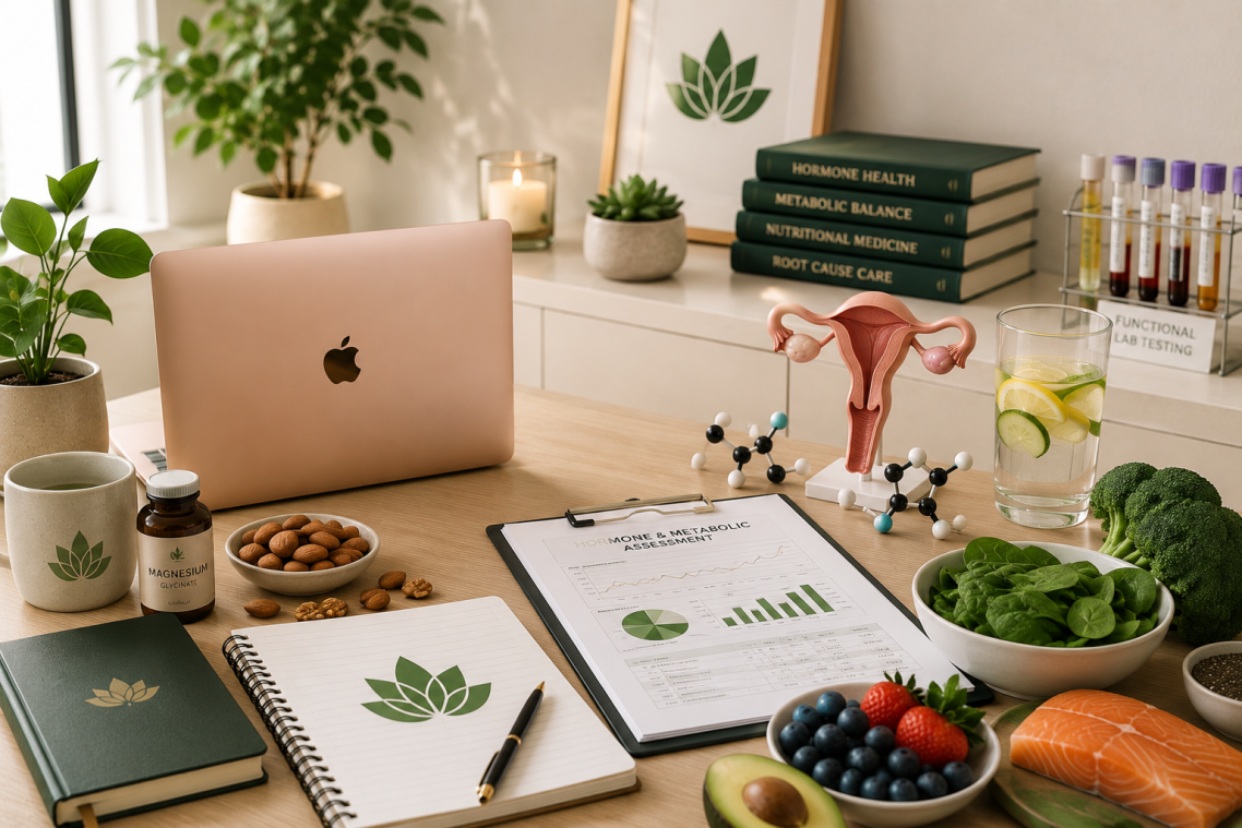 Hormone & Metabolic Strategy Consultation & Action Plan | By Firdous® HEALT This image shows hormone and metabolic health consultation with functional testing and personalised wellness planning.