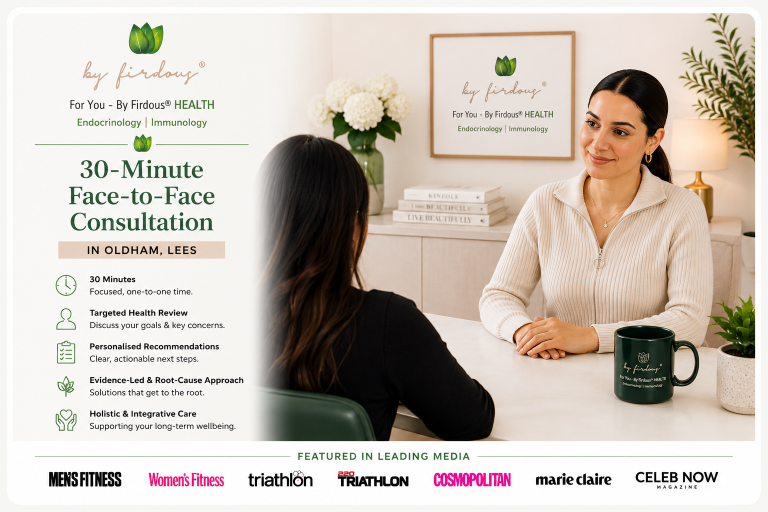By Firdous® HEALTH Clinic - Oldham, Lees 30 Minute Consultation By Firdous® HEALTH Clinic - Oldham, Lees 30 Minute Consultation